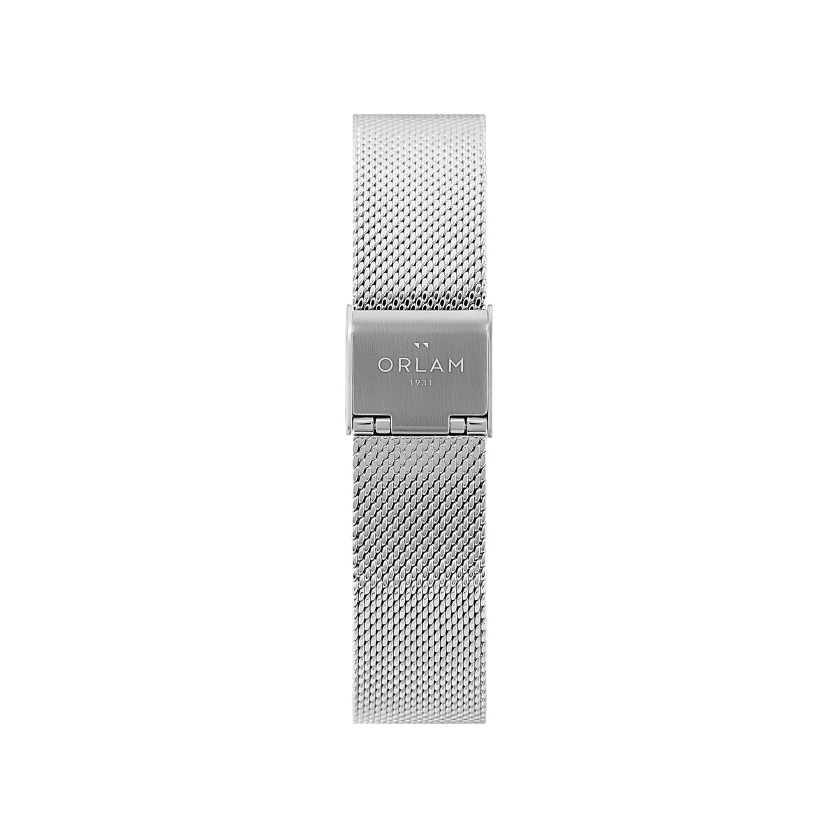 Orlam Epoque 25.5 x 40mm White Dial Stainless Steel Mesh Strap Quartz Mens Watch