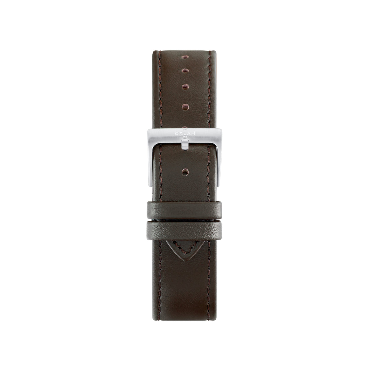 Orlam Heritage 36mm Blue Octagonal Dial Brown Leather Strap Quartz Mens Watch