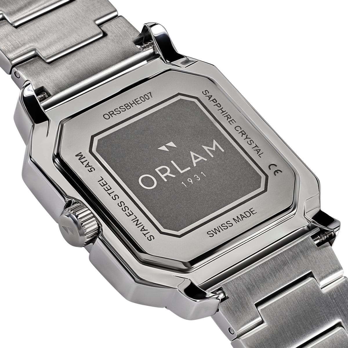 Orlam Heritage 36mm Green Dial Stainless Steel Bracelet Quartz Mens Watch