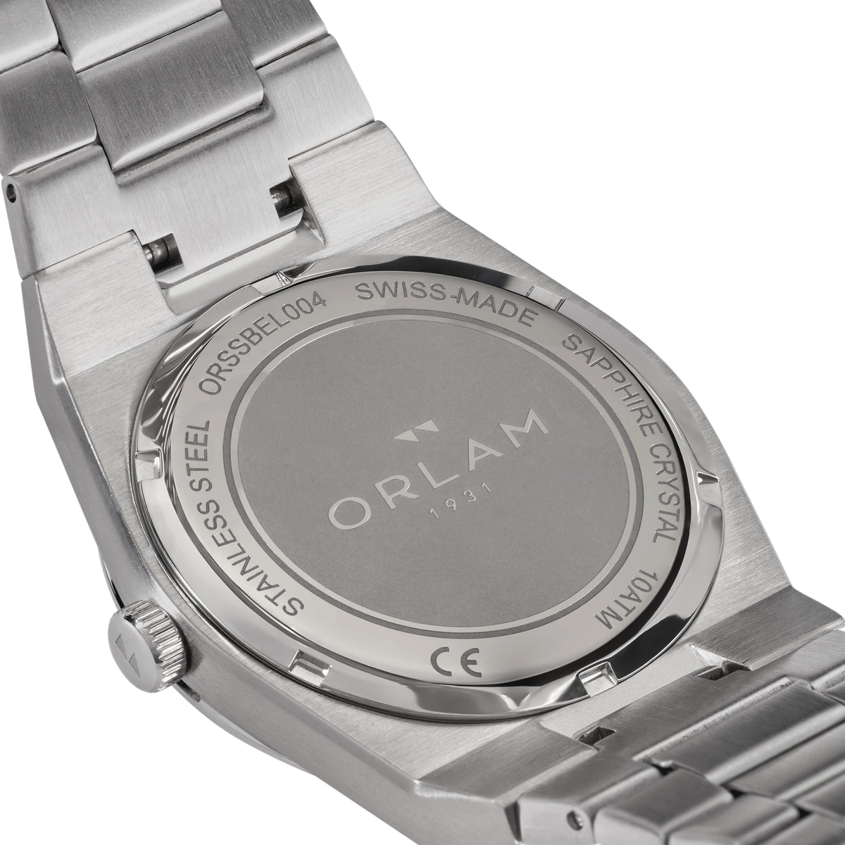 Orlam Elan 41mm White Dial Stainless Steel Bracelet Quartz Mens Watch