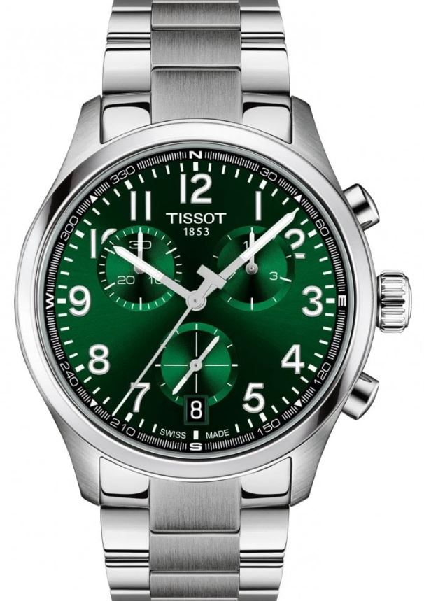 Tissot Gents Chrono L Quartz Watch 42mm Green Dial