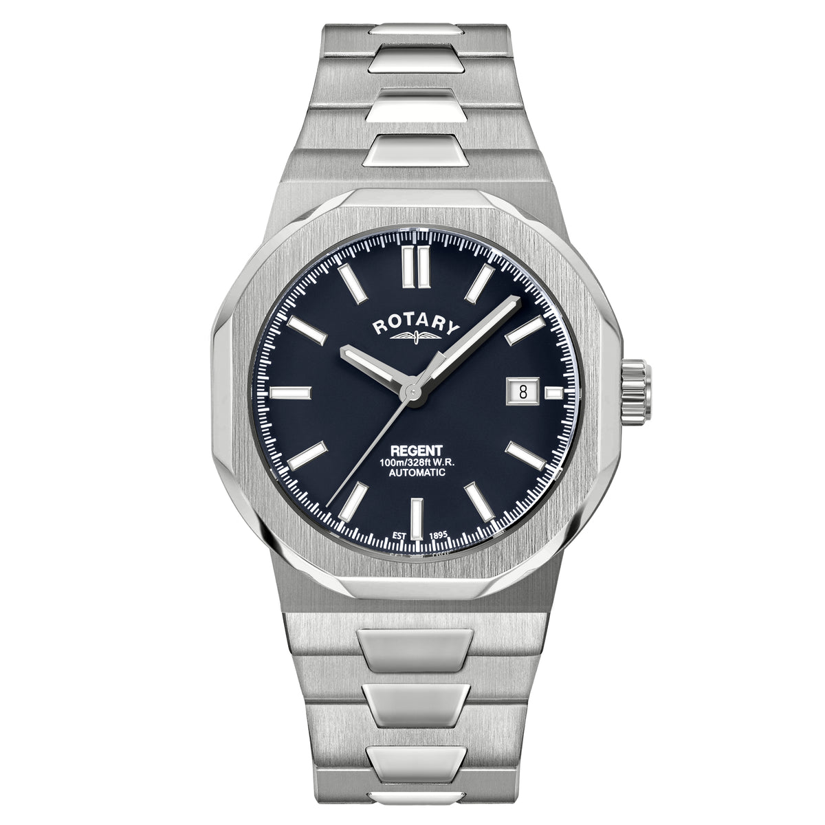 Rotary Regent 40mm Stainless Steel Bracelet Automatic Mens Watch