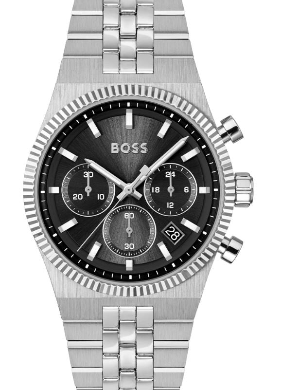 Hugo Boss Gents Candor Prime Quartz Chronograph Watch 41mm Black Dial with Luminous Hands and Indexes