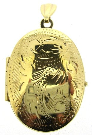 Vintage 9ct Yellow Gold Oval Locket