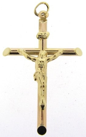 Vintage 9ct Yellow Gold Crucifix Pendant