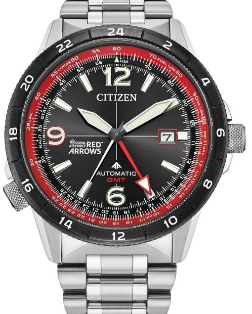 Citizen Gents Red Arrows Promaster GMT Automatic Limited Edition Watch 45mm Black Dial