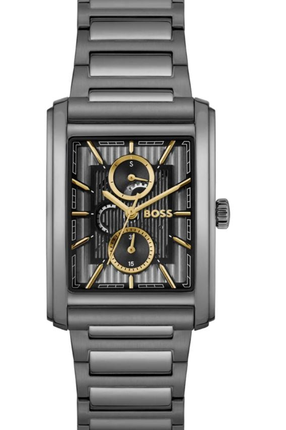 Hugo Boss Gents Principle Dress Quartz Watch 30.5x42.5mm Grey Dial with Grey Stainless Steel Bracelet