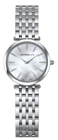 Herbelin Ladies Epsilon Quartz Watch 28mm Mother of Pearl Dial Stainless Steel Bracelet