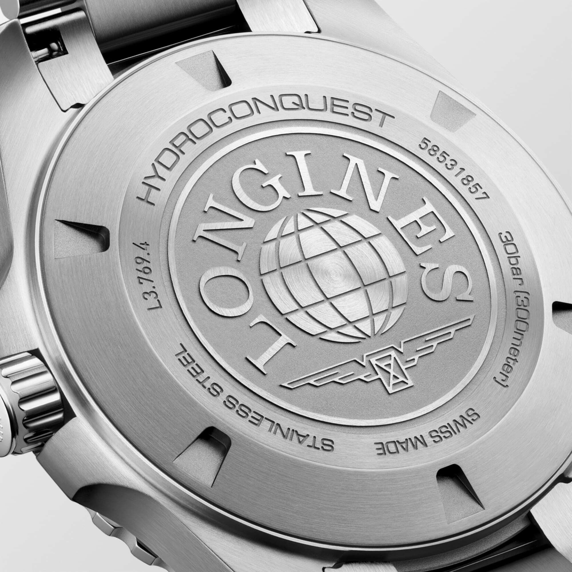 Longines HydroConquest 42mm Black Bezel Quartz Mens Watch
