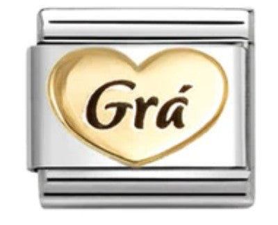 Nomination Composable Classic Blogger Charm in Stainless Steel and Yellow Gold