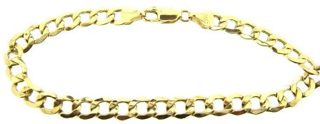 Vintage 9ct Yellow Gold Curb Link Bracelet 9'