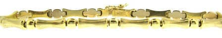 Vintage 9ct Yellow Gold Fancy Link Bracelet 7.5'