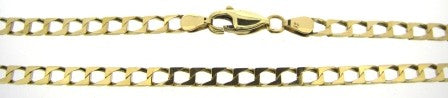 Vintage 9ct Yellow Gold Square Link Chain 21'
