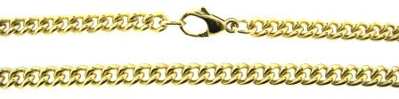 Vintage 9ct Yellow Gold Curb Link Chain 18.5'