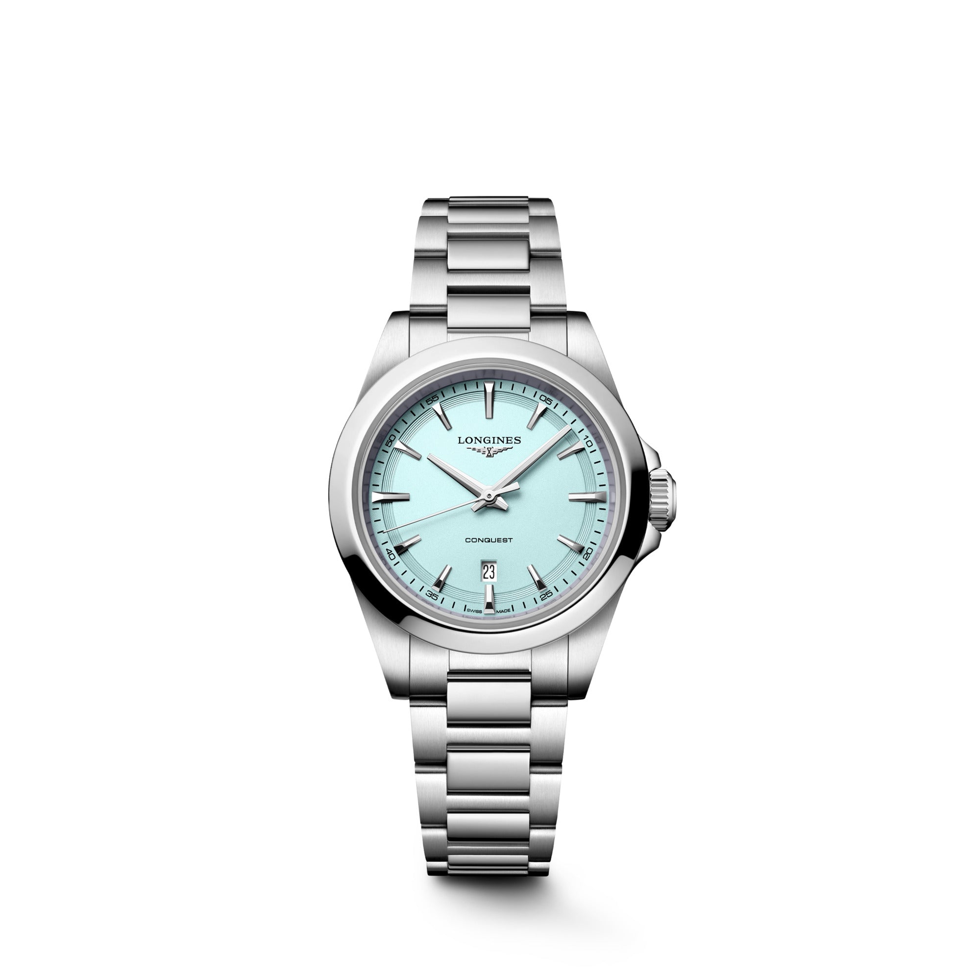 Longines Conquest 30mm Mint Blue Dial Quartz Ladies Watch