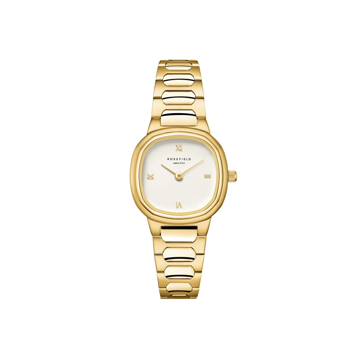 Rosefield Gaia XS Quartz Watch 25mm Cream Dial Yellow Gold Plated Bracelet