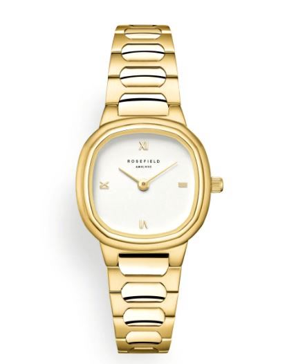 Rosefield Gaia XS Quartz Watch 25mm Cream Dial Yellow Gold Plated Bracelet