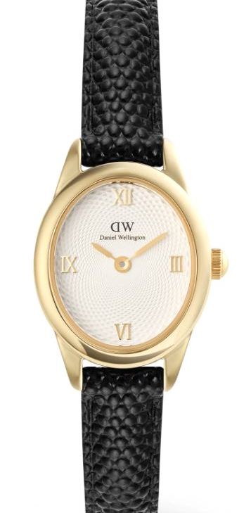 Daniel Wellington Ladies Ophelia Mini Gold White Black 22x25.5mm Watch