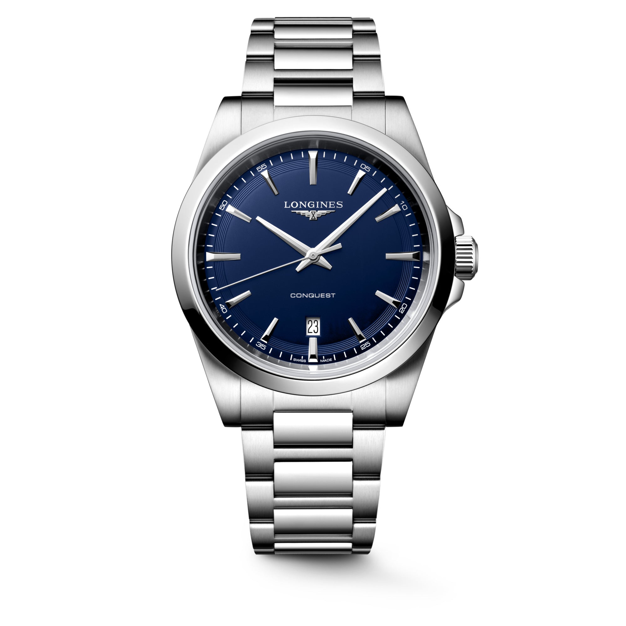 Longines Conquest 41mm Blue Dial Quartz Mens Watch