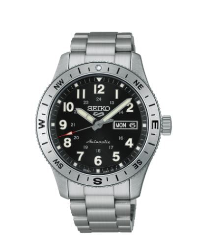 Seiko Gents 5 Sports Field Automatic Watch 41mm Black Dial