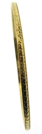 Vintage 9ct Yellow Gold Patterned Bangle