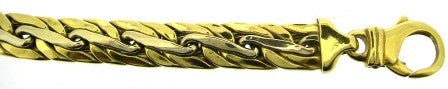 Vintage 18ct Yellow Gold And White Gold Fancy Link Bracelet 8'