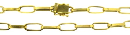 Vintage 18ct Yellow Gold Paper Link Chain 24'