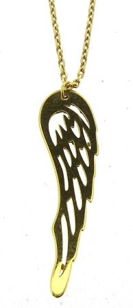 Vintage 18ct Yellow Gold Wing Pendant 16.5'