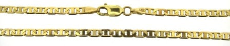 Vintage 9ct Yellow Gold Anchor Link Chain 18'