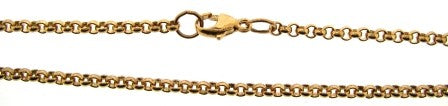 Vintage 9ct Rose Gold Round Belcher Link Chain 20'