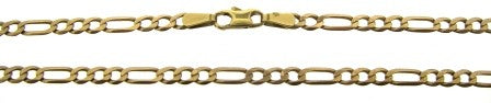 Vintage 9ct Rose Gold Figaro Link Chain 19.5'