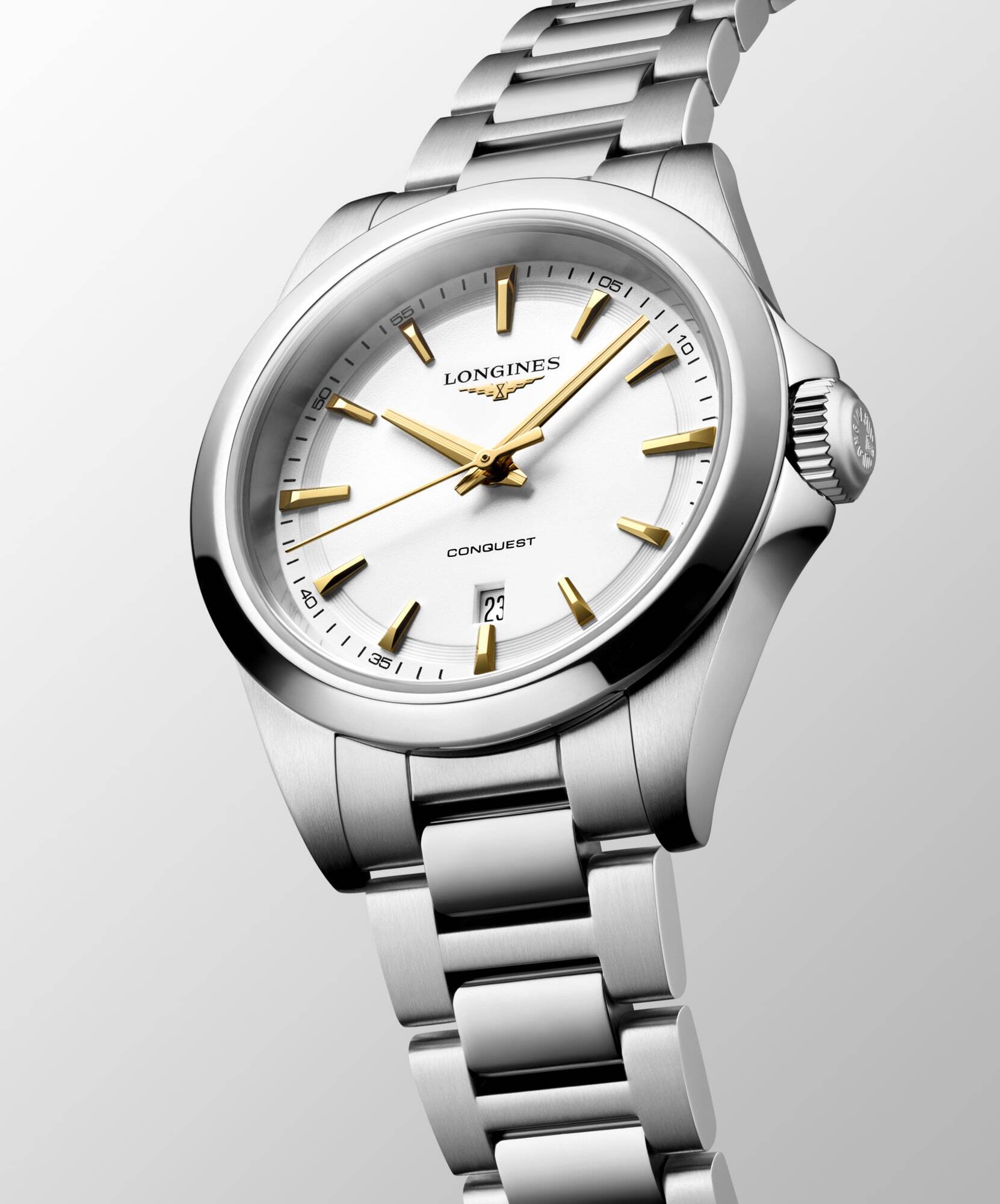 Longines Conquest 30mm White Dial Quartz Ladies Watch