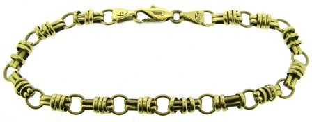 Vintage 14ct Yellow Gold Fancy Link Bracelet 8'