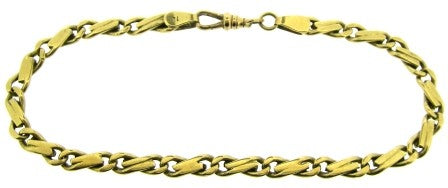 Vintage 14ct Yellow Gold Fancy Link Bracelet 8.5'
