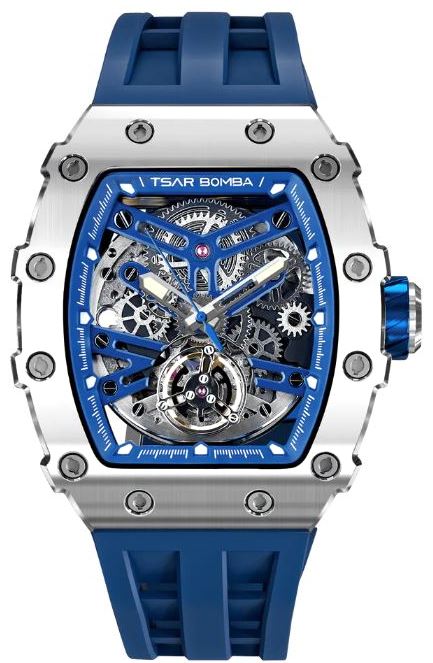 Tsar Bomba Elemental Series Automatic Watch TB8208A-41 – Blue Silicone Strap