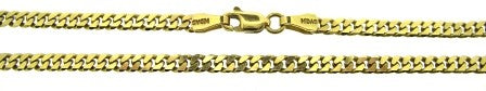 Vintage 14ct Yellow Gold Curb Link Chain 18'
