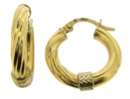 Vintage 14ct Yellow Gold Hoop Earrings