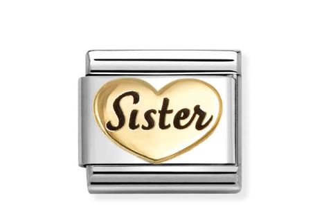 Nomination Composable Classic 'Sister' Heart Link Charm