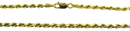 Vintage 18ct Yellow, White And Rose Gold Rope Link Chain 20'