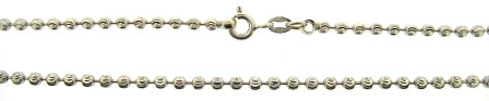 Vintage 18ct White Gold Ball Link Chain 18'
