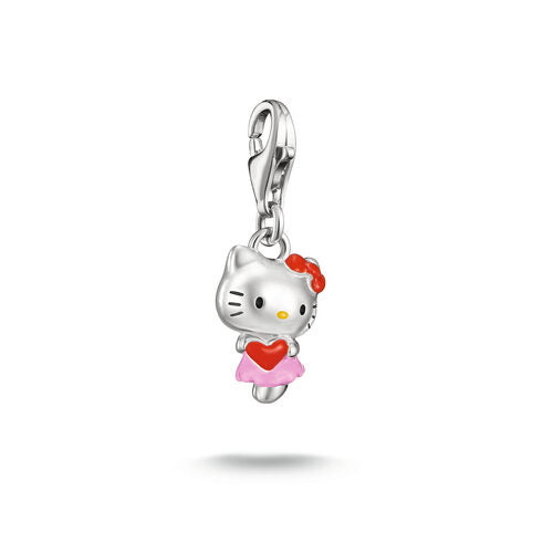 Thomas Sabo Silver Plated Hello Kitty Heart Charm