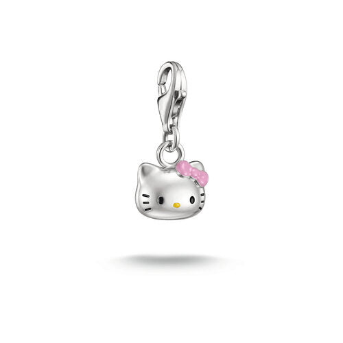 Thomas Sabo Silver Plated Hello Kitty Pink Bow Charm