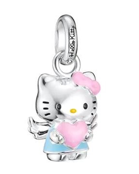 Thomas Sabo Silver Plated Hello Kitty Angel Charm With Pink Heart ? Connect