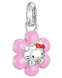 Thomas Sabo Silver Plated Hello Kitty Pink Flower Charm ? Connect