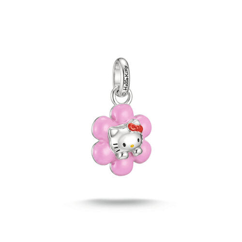 Thomas Sabo Silver Plated Hello Kitty Pink Flower Charm ? Connect