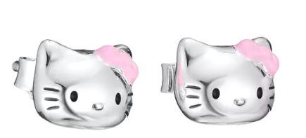Thomas Sabo Silver Plated Hello Kitty Pink Bow Stud Earrings