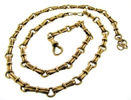 Vintage 9ct Rose Gold Fancy Link Chain 26.5'
