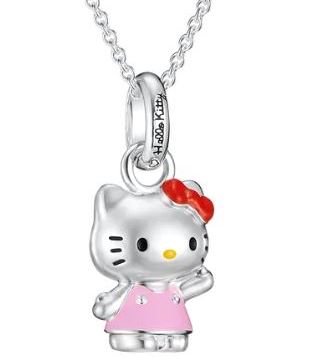 Thomas Sabo Silver Plated Pink Hello Kitty Pendant 40-45cm