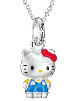Thomas Sabo Silver Plated Blue Hello Kitty Pendant 40-45cm