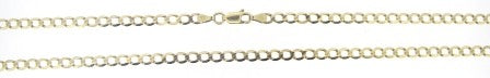 Vintage 9ct Yellow Gold Curb Link Chain 19'